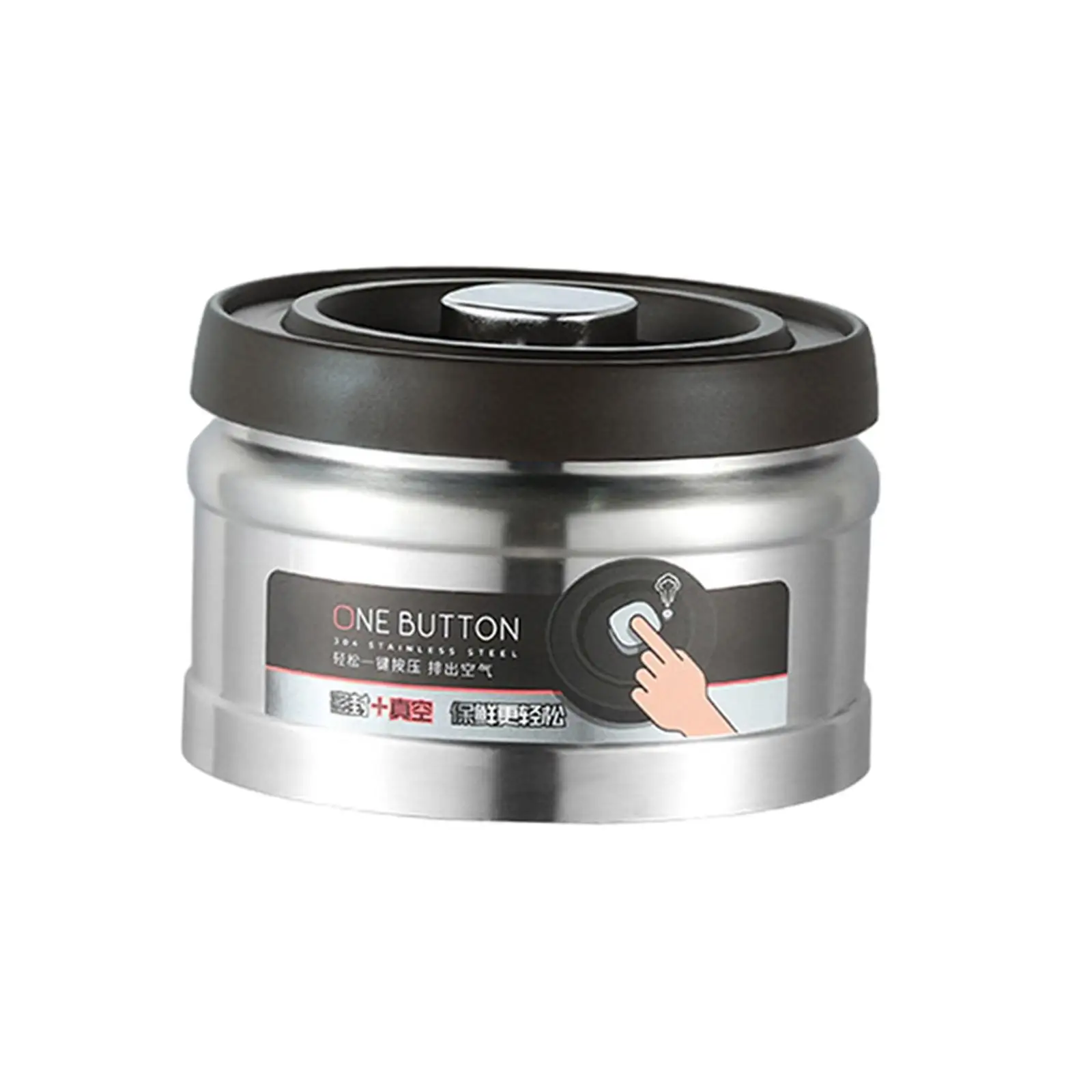 Stainless Steel Coffee Canister Coffee Storage Container Multipurpose Vacuum Sealed Jug for Grain Rice Snack Coffee Beans