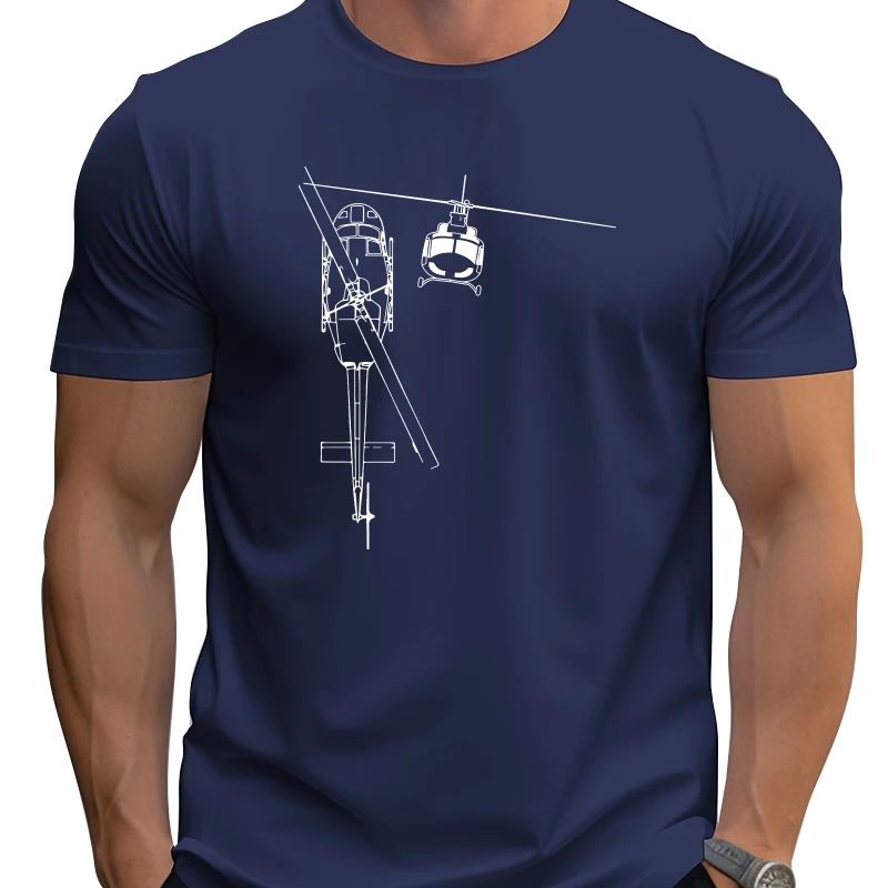 

Uh-1 Huey Helicopter Line Art футболка 2021, однотонная мужская футболка, футболка без рукавов