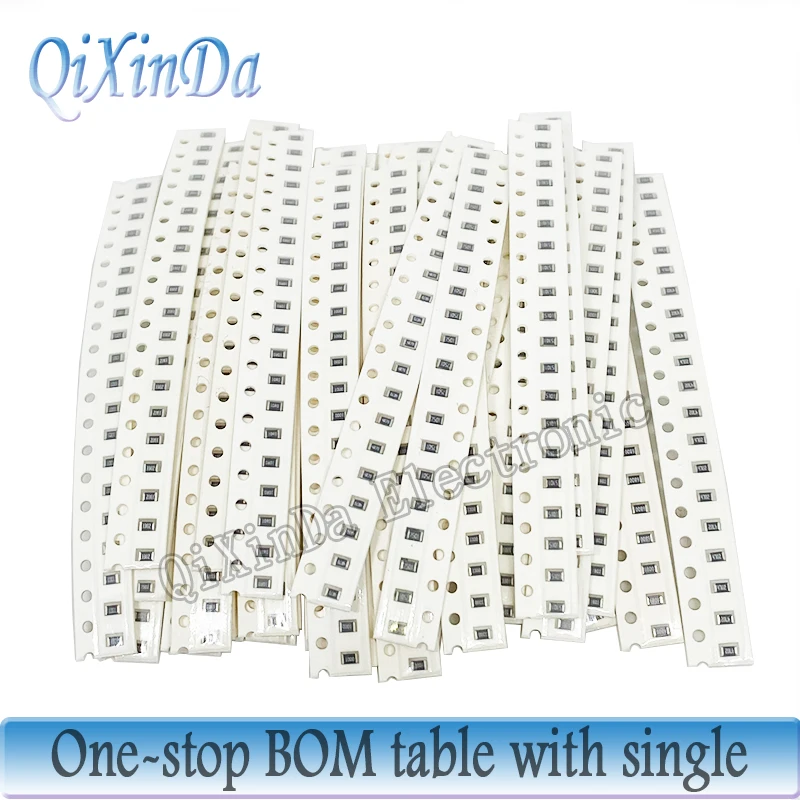 33valuesX 20pcs=660pcs 0402 0603 0805 1206 Resistor Kit Assorted 1R To 1M Ohm 1% SMD Sample Kit DIY 3.3R 5.1R 10R 47R 1K 10K 47K