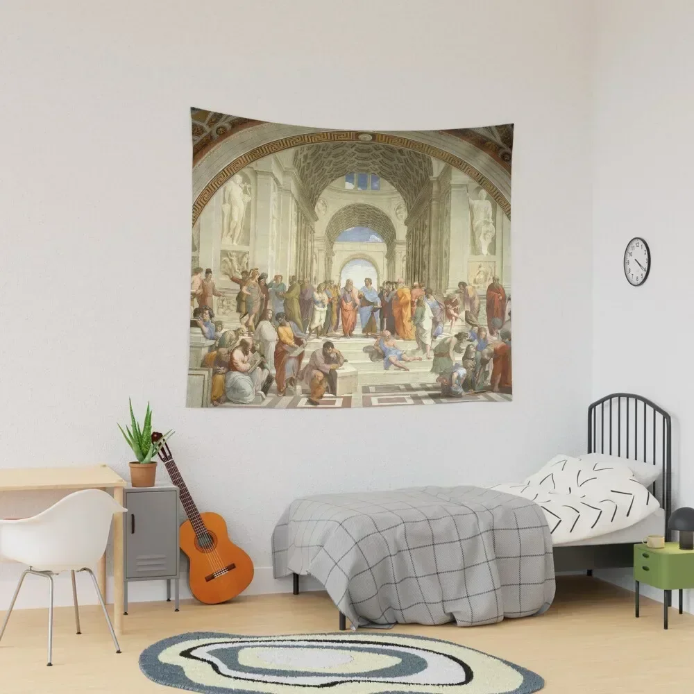 

The School of Athens - Raphael - (Scuola di Atene) Tapestry Home Decoration Accessories Wall Hangings Decoration Tapestry