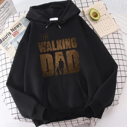 The Walking Dad Printing Men Hoodie Street Fleece Hoody Hipster Crewneck Autumn Sweatshirt Hip Hop Oversize Clothing Unisex