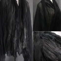 Black texture creates a silky smooth crepe fabric for summer fashion designers