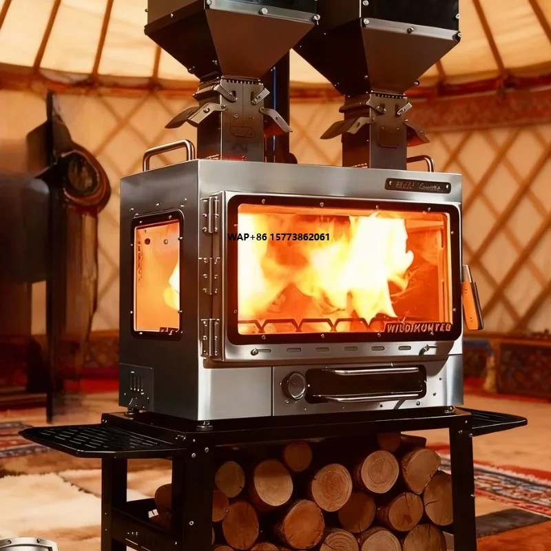 

MAX 304 Нержавеющая сталь Крытый гриль для кемпинга 60 см X 60 см Большой камин Печь для пеллет Матч-палочка Функция пожара