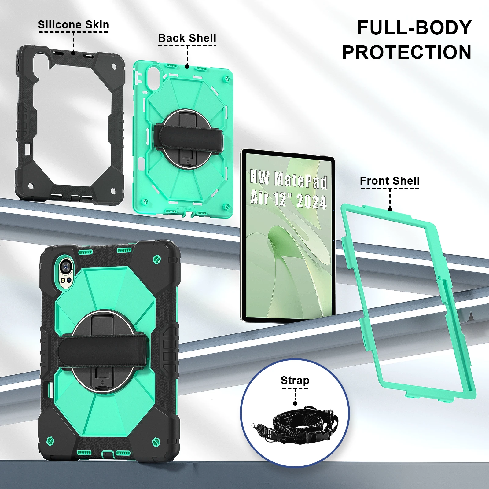 Heavy Duty Case Universal For Huawei MatePad 12 X Air 2025 2024 12