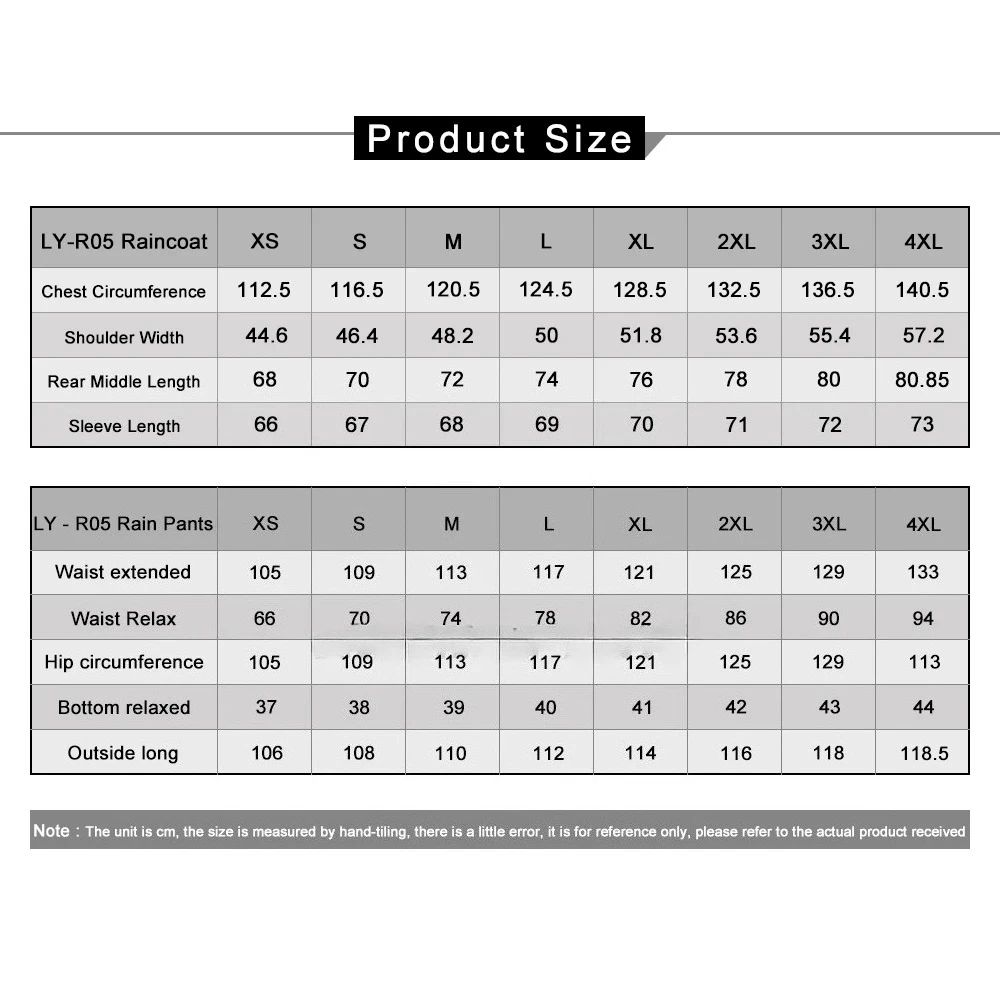 LYSCHY Motorcycle Riding Raincoat Set Strength Waterproof  Motocross Biker Split Rainsuit Reflective Jacket Moto Rain Pants