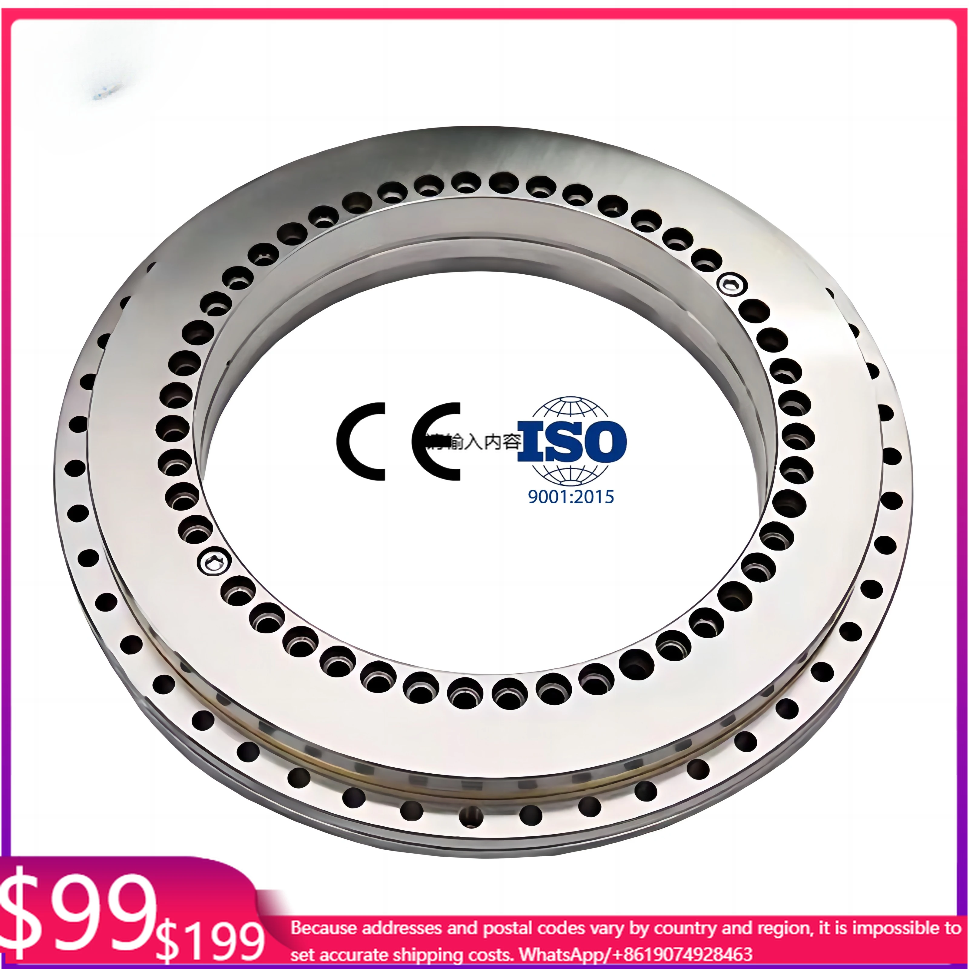 

Высокоточный роликовый опорно-поворотный подшипник YRT460 для поворотных столов, хромированная сталь, резиновое уплотнение, настраиваемые размеры