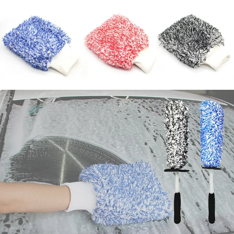 

26x20cm Soft Car Cleaning Glove Ultra Mitt Microfiber Madness Wash Easy To Dry Auto Detailing