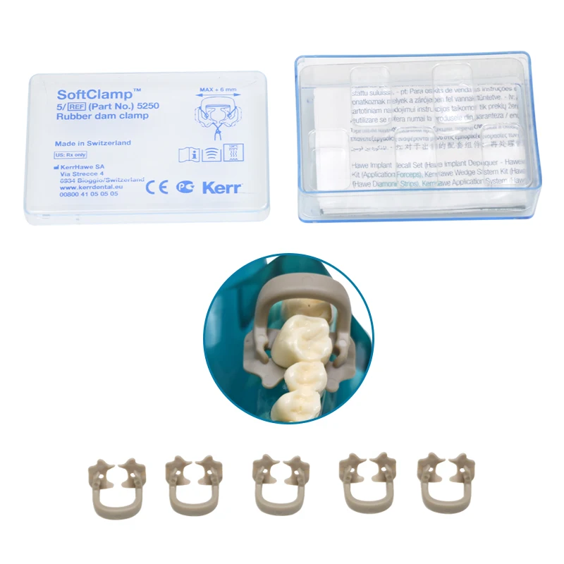 

Dentist Tools Dental Kerr Soft Clamp Universal Rubber Dam Sundries Molar Teeth Polymer 5pcs/box