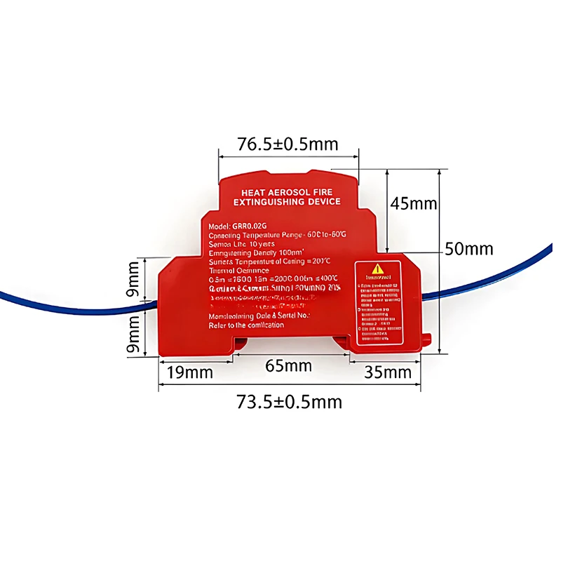 NEUES Flammhemmendes Gerät für DIN-Schiene, Aufklebbares Zweileiter-Design, Motorraum, Umweltfreundliche Verteilerkasten/Schrank-Flammhemmung