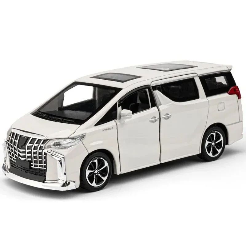 

Масштаб 1:24 металлическая литая миниатюрная Toyota Alphard модель автомобиля 1:24 имитация из сплава статическая черная белая модель автомобиля