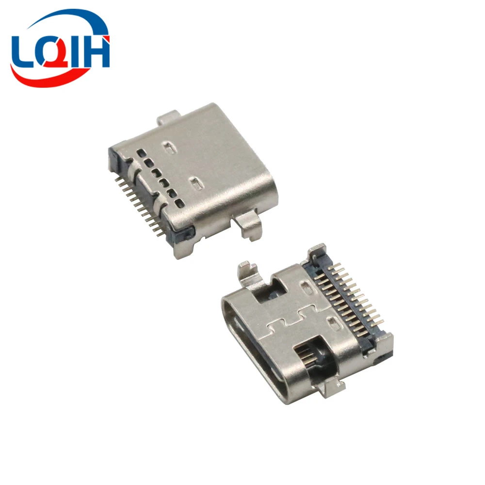 Type C USB 3.1 2 6 14 16 24 Pin Connector Type-C Socket SMD DIP Female Jack For PCB High Current Charging Port Transfer Data