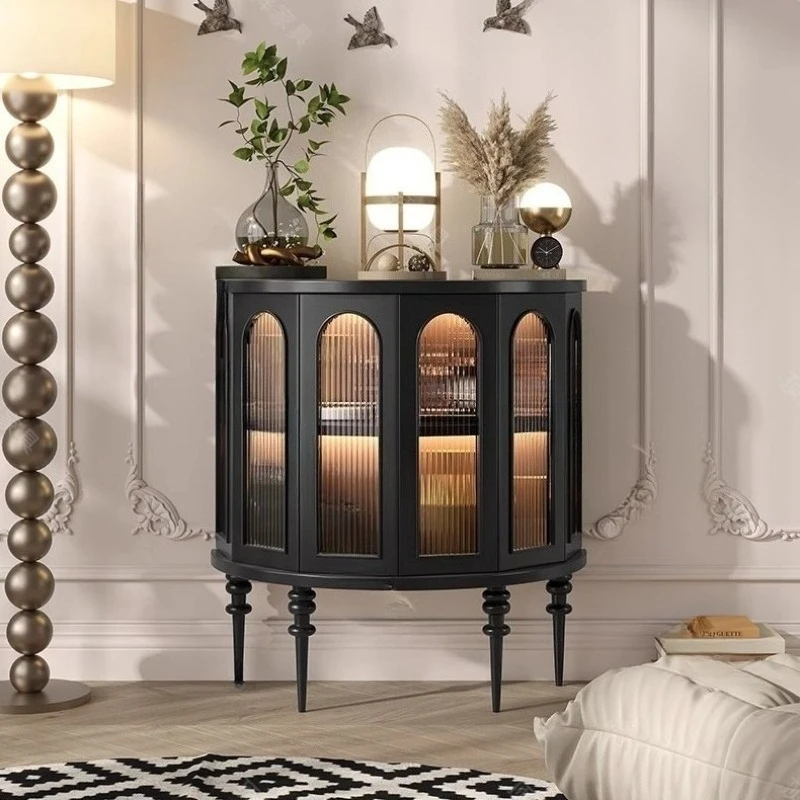 

Retro porch cabinet living room solid wood home decorative locker