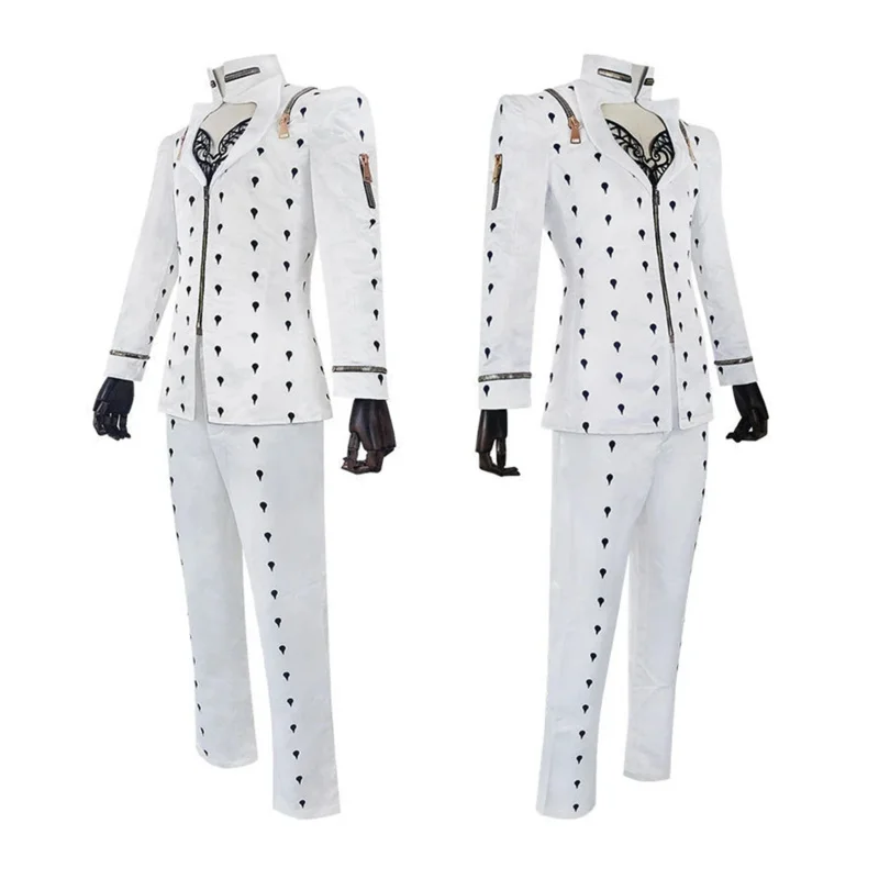

2025 New Anime JoJo‘s Bizarre Adventure Bruno Bucciarati Cosplay Costume Black White Suits Uniform Zentai Full Sets☆★ee☆★