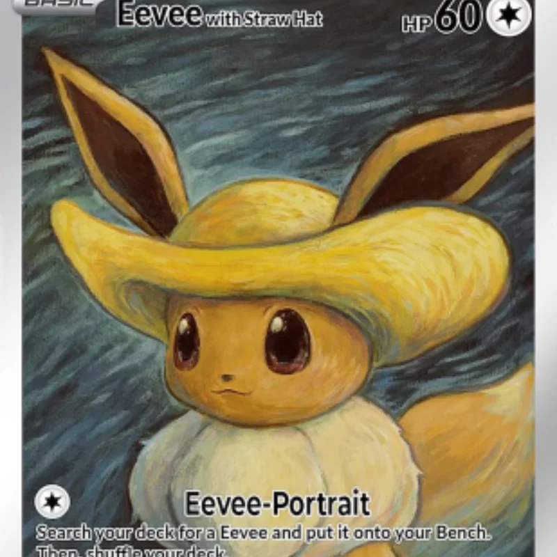 New PTCG Van Gogh Pikachu Museum Pokemon Collaboration Bonus Ibujeni Turtle Skin Starry Sky DIY Kirby