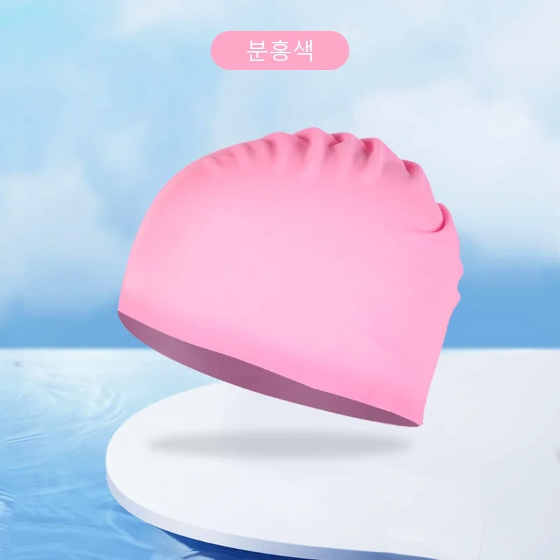 

성인용 실리콘 수영 모자 방수 및 편안한 남녀 공통 비 제한 수영 모자