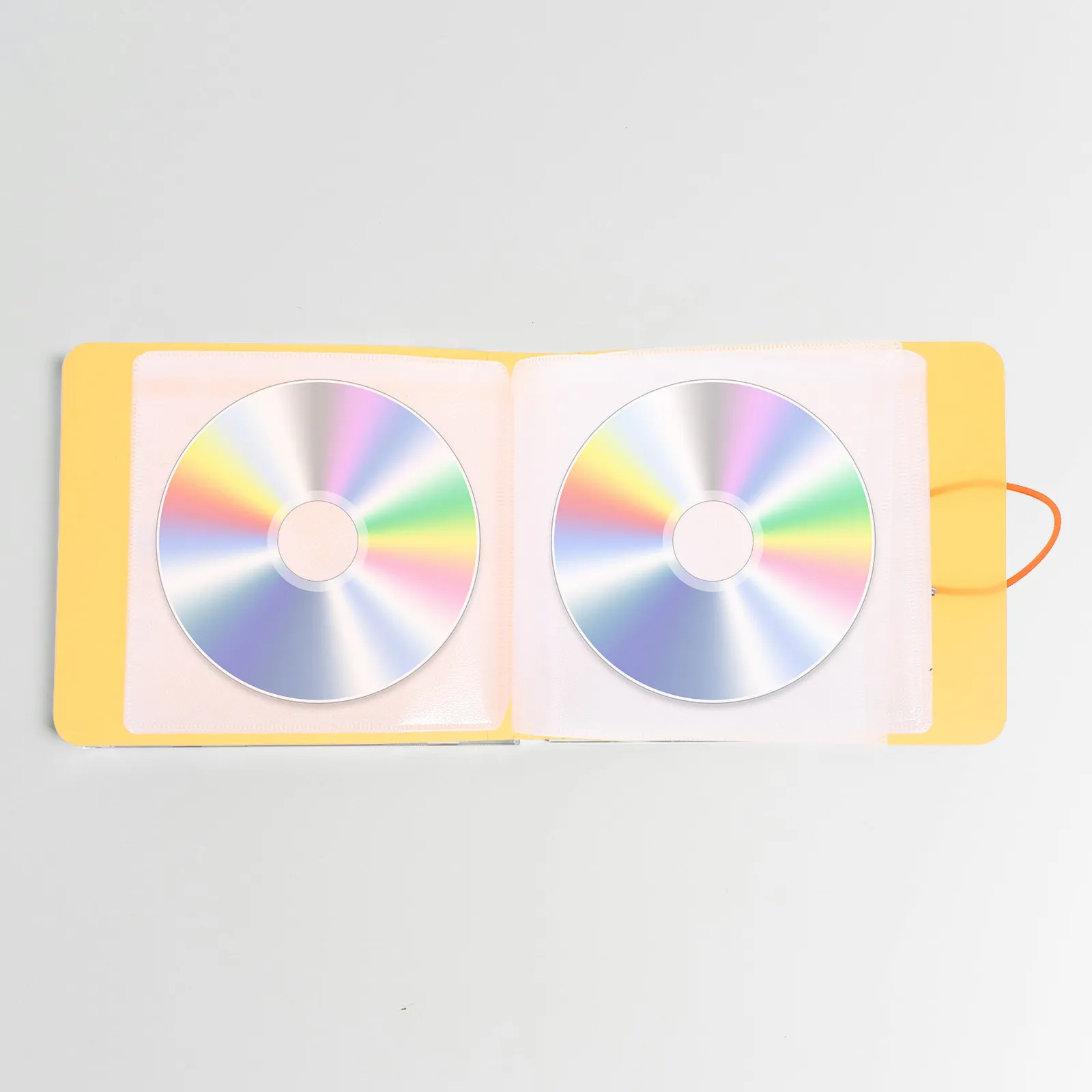 Cd Wallet Dvd Case Holder Organizer Small Compact Storage Binder with Button Closure for Travel Car Home Use Smooth PP