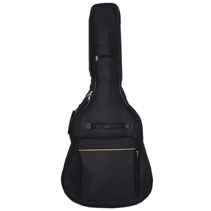 40/41 Inch Acoustic Guitar Bag Double Strap Waterproof Cotton Padded Black 40\