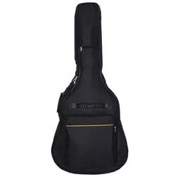 40/41 Inch Acoustic Guitar Bag Double Strap Waterproof Cotton Padded Black 40