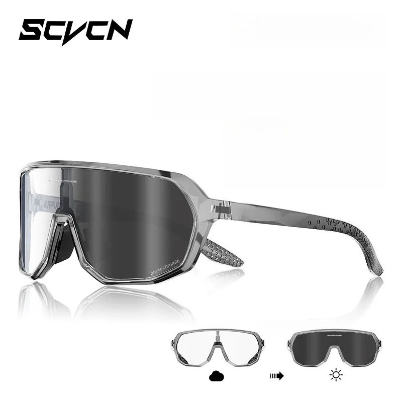 

SCVCN Photochromic Sunglasses Fashion Cycling Glasses UV400 Bicycle MTB Goggles Road Bike Sunglasses Sports Eyewear Equipment