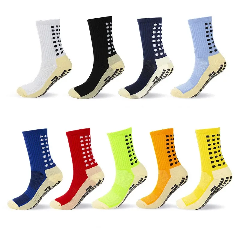 Calcetines deportivos antideslizantes para hombre y mujer, medias de fútbol con fondo de silicona, baloncesto