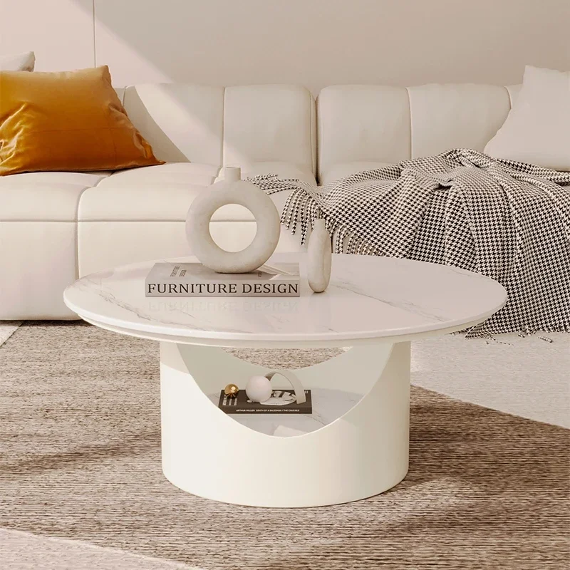 Corner Aesthetic Coffee Table Bedroom Minimalist Round Storage Coffee Table White Large Articulos Parael Hogar Balcony Furnlture