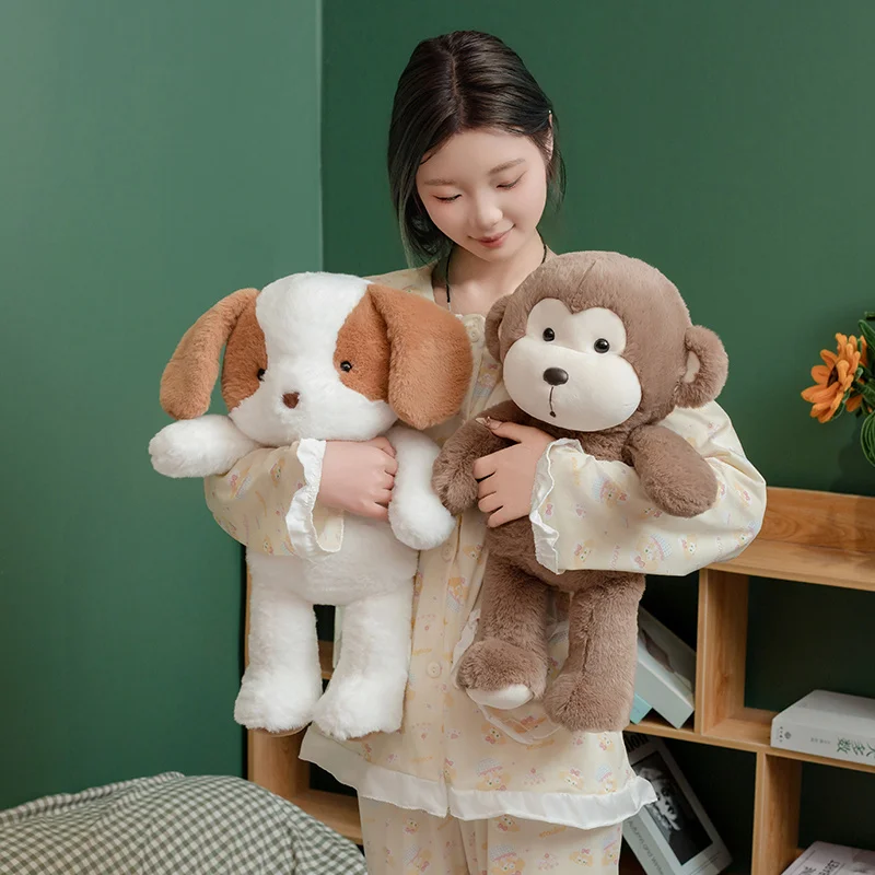 32/50 Cm Hoge Kwaliteit Cartoon Dier Pluche Pop Kussen Dressing Aap Grote Oor Hond Schapen Knuffel home Decor Cadeau Voor Kinderen