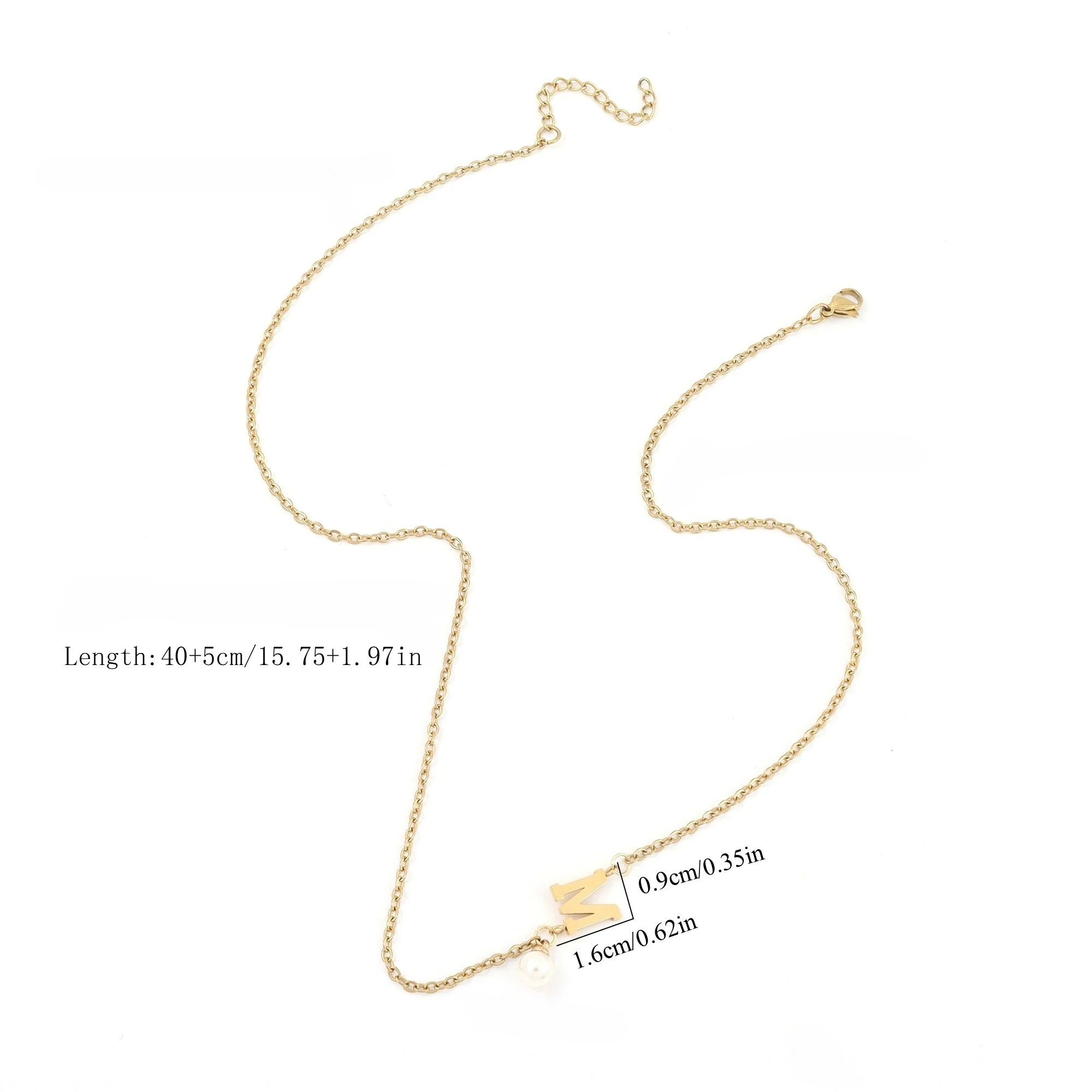 Vergoldete personalisierte Initialen-Anhänger-Halskette für Damen und Herren, Geschenk zum Geburtstag, Jahrestag, Schmuck für den Alltag, Feiertage und Partys – Detail 7