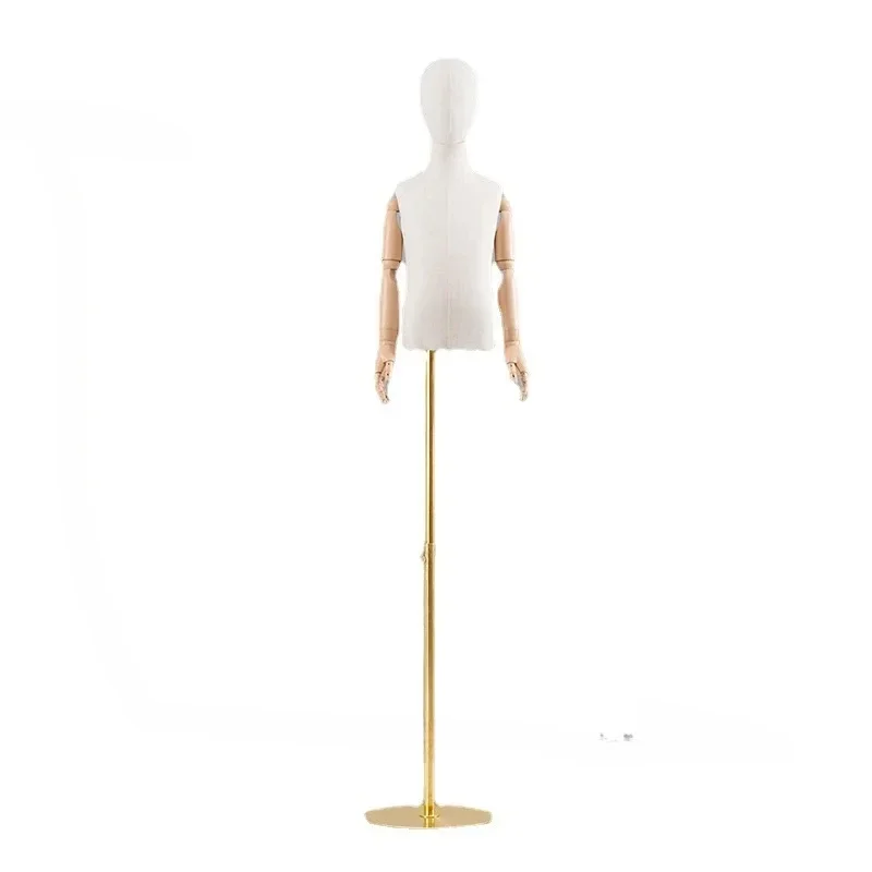 Children Mannequin Props Boy's and Girl's Clothing Window Display Stand Mannequin Clothing Store Upper-Body Children Model R