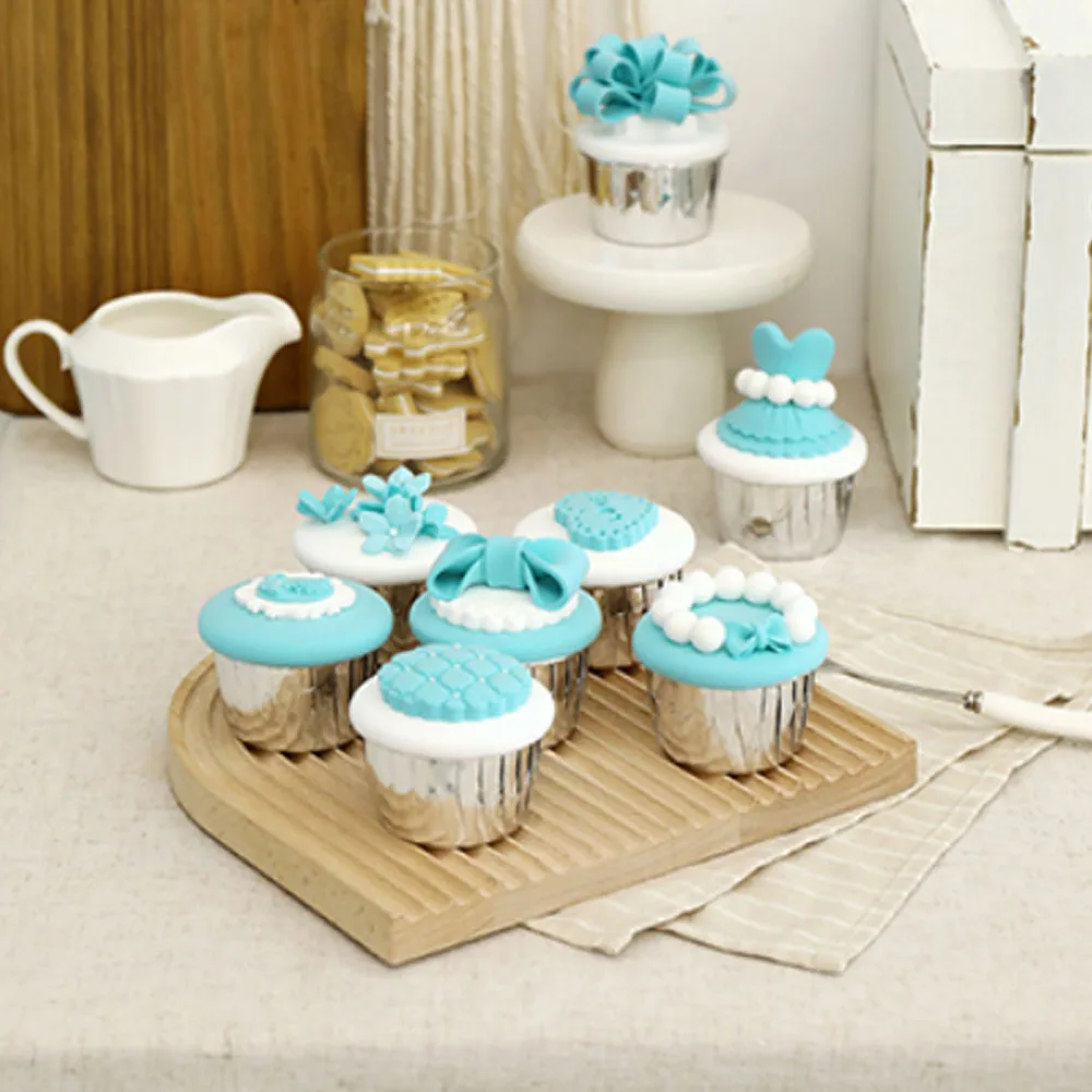 

dessert cake fake food props baby shower decoration bow skirt flower heart crown design artificial simulation cupcake cake model