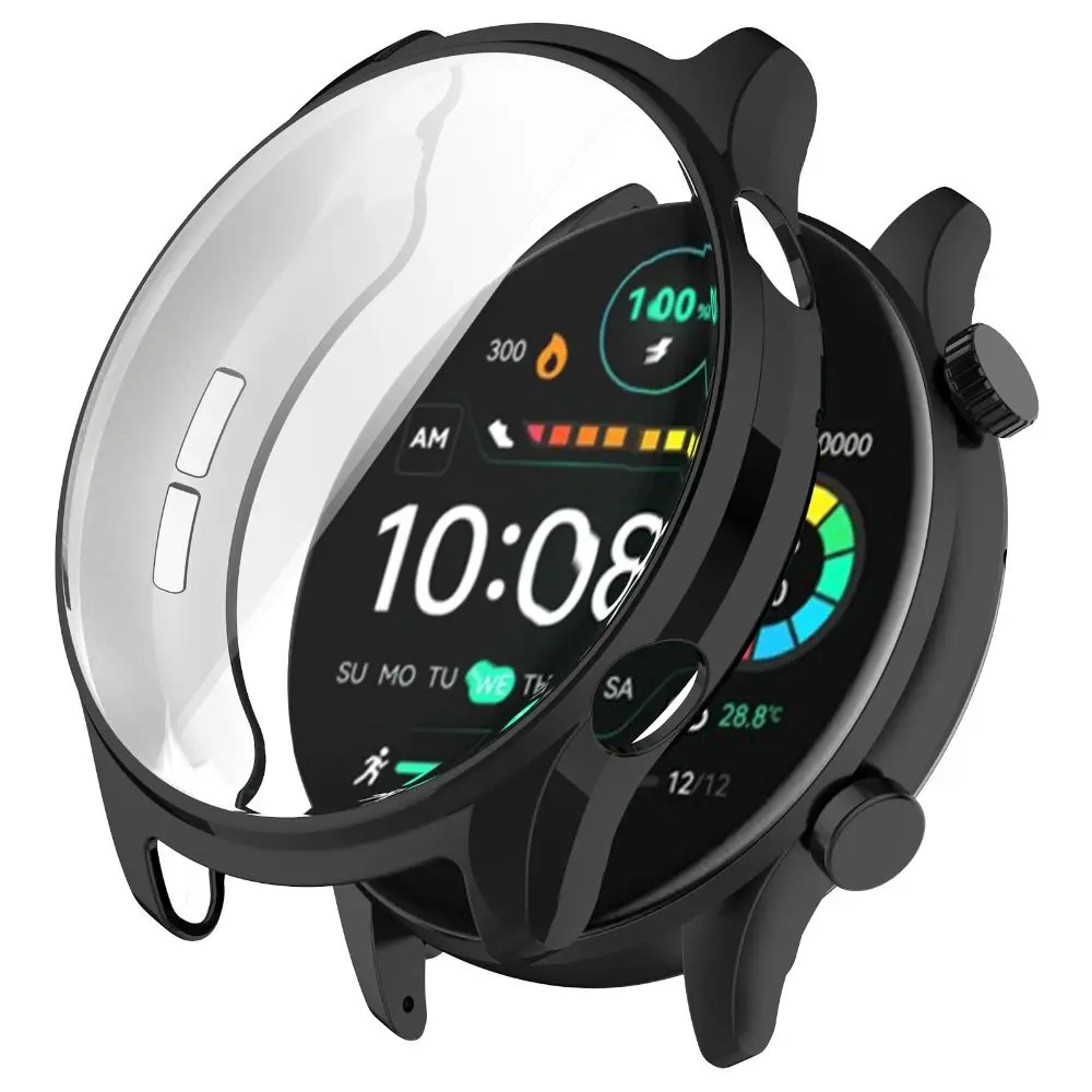 소프트 TPU 보호 케이스 풀 커버리지 스마트 시계 TPU 커버 액세서리 Haylou Solar Plus RT3 LS16 용 쉘 화면 보호기