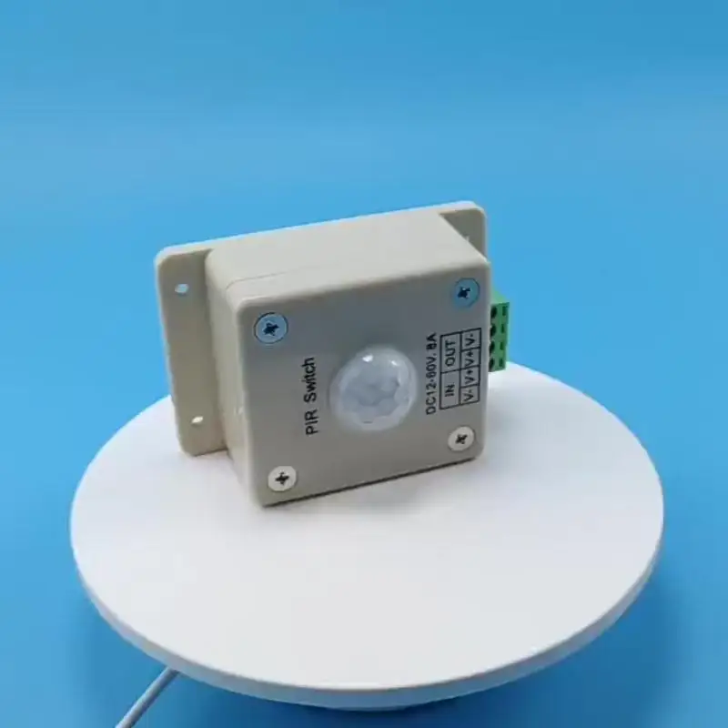 DC 12-24V PIR Motion Sensor Switch - 8A Infrared Body Detection & Light Control for Indoor Aisle Lighting