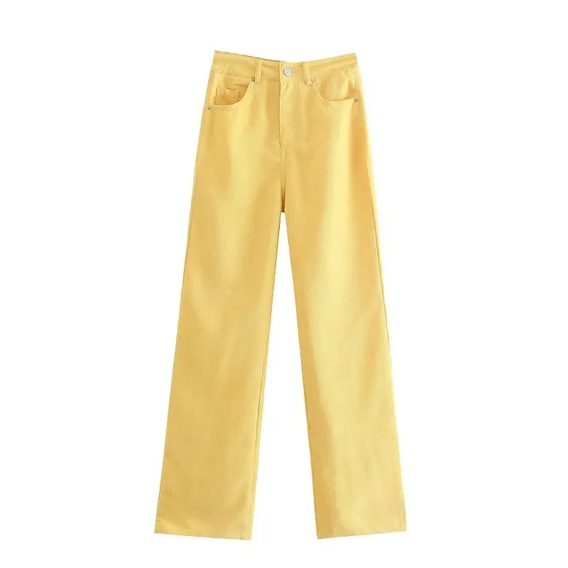 여성을위한 블루 스트레이트 청바지 초가을 가을 2025 새로운 높은 허리 슬리밍 느슨한 처진 넓은 다리 바지