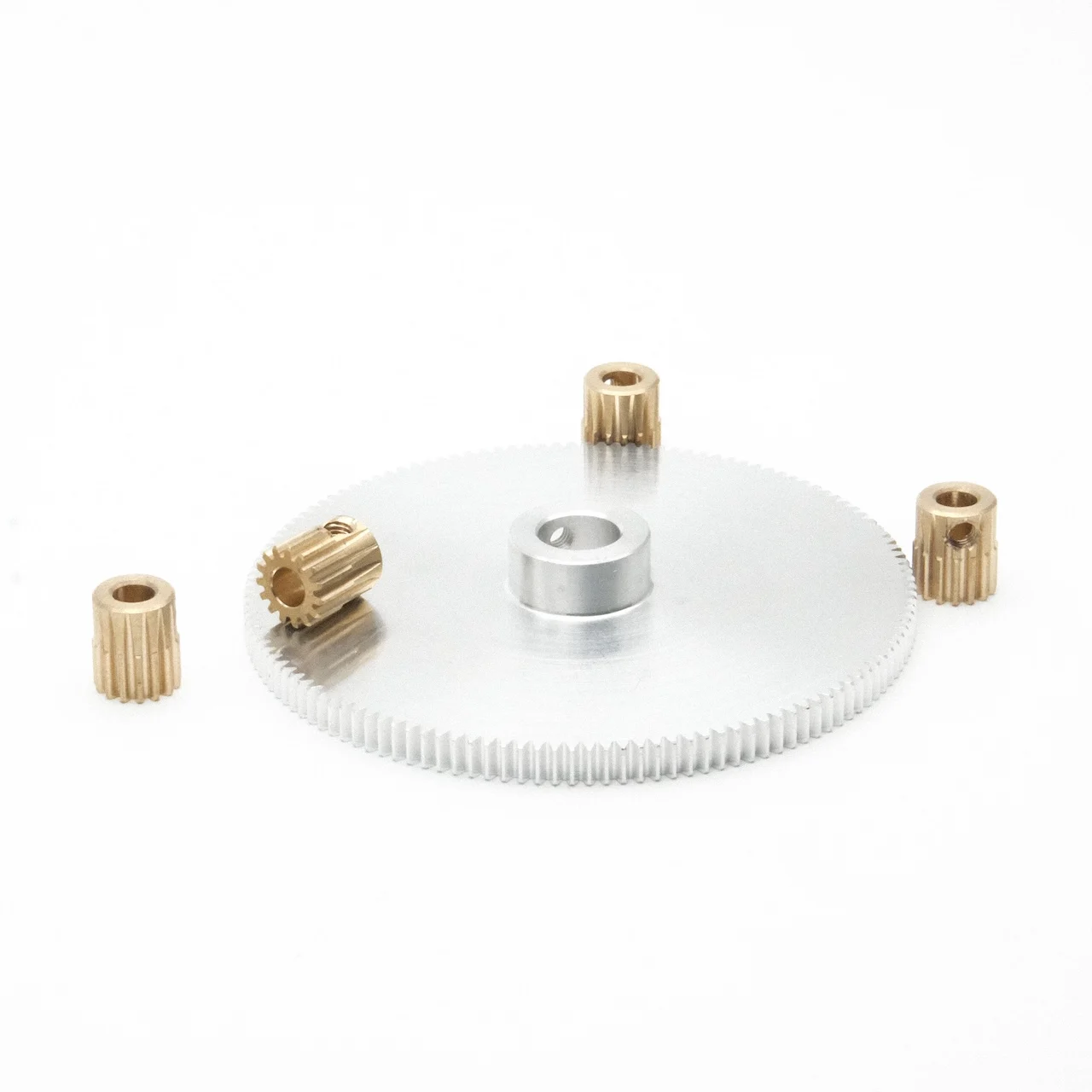 Precision 0.5M 15-130 Teeth Aluminum Alloy Gear DIY Model PTZ Model Instrumentation Pinion Cylindrical Spur Gear Wheel