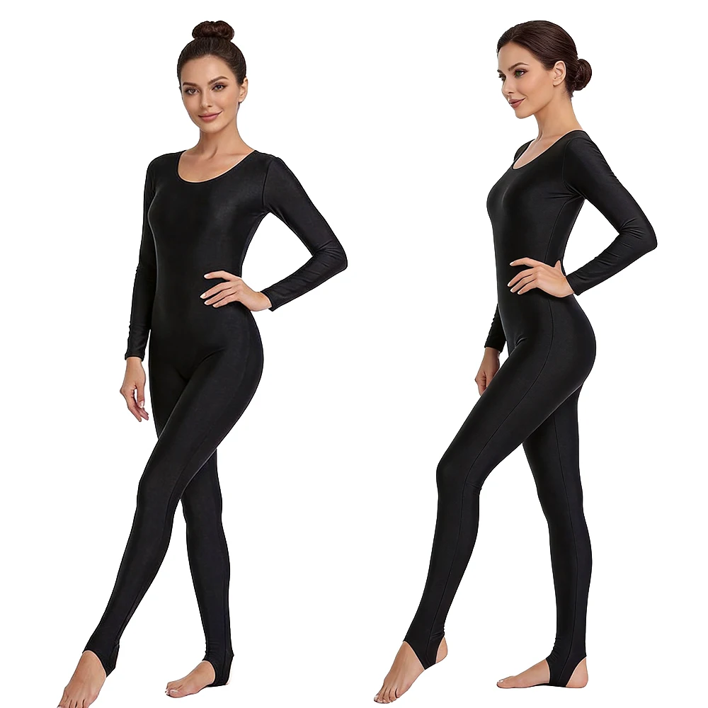 

Speerise Tight Suits Halloween Party Unitard For Women Jumpsuits Full Body Bodysuit Yoga Stirrup Elastic Catsuit Dance Training