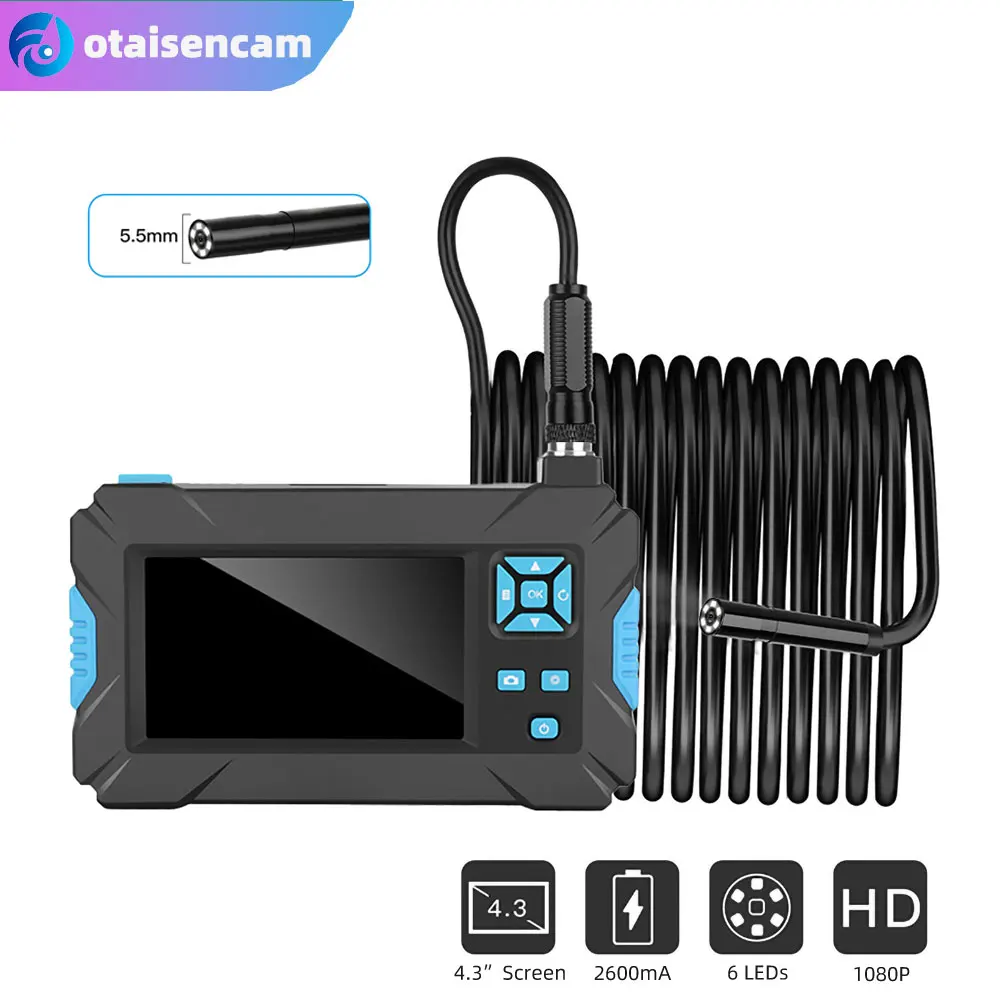 Industrial Endoscope All-In-One Machine 4.3-Inch Display 5.5mm Lens Car Pipeline Camera Maintenance Peeping Mirror