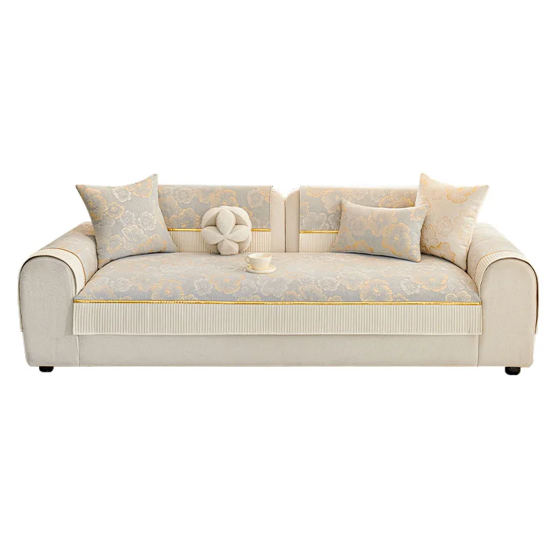 Chenier sofa cushion, universal non-slip in all seasons, high-end sofa cushion, straight row cover cloth