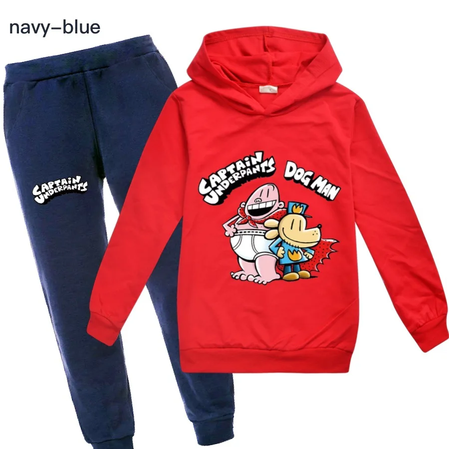 Captain Underpants dogman Clothing Sets Children Fashion Hoodies And Pant Set Kids Clothing Spring Autumn Sports Suit Tracksuit