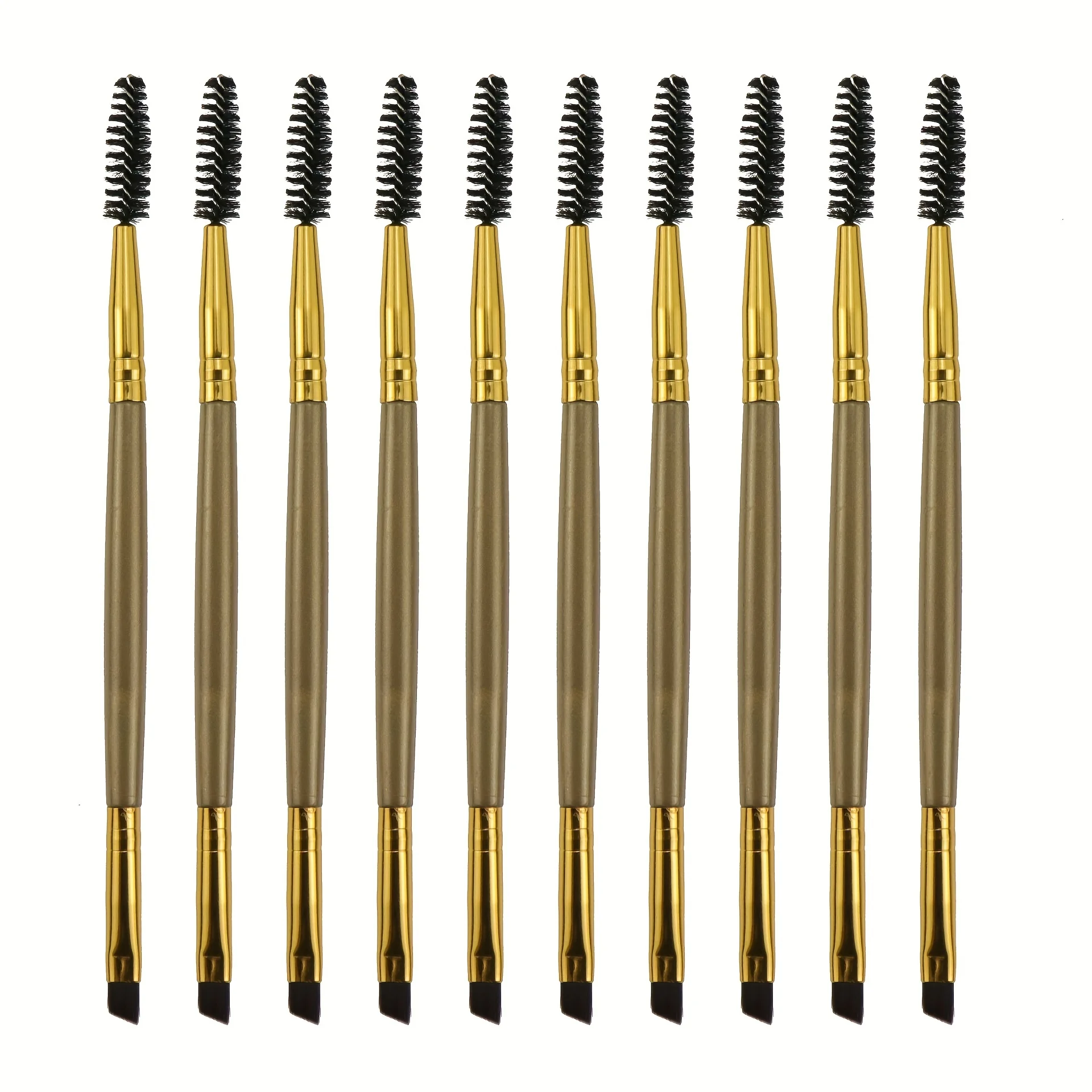 10-Pack Eyelash Brush Set, Disposable Mascara Wands & Eyebrow Spoolies for Lash Separating, Mascara Touch-Ups & Brow Grooming