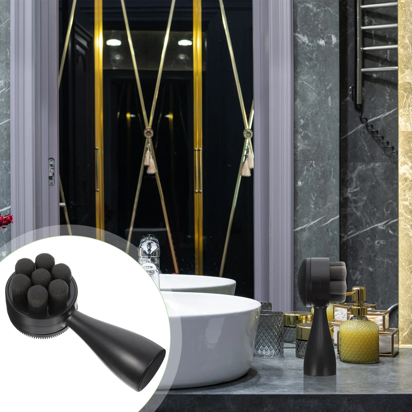 Escova de Limpeza Facial de Silicone, Removedor de Maquiagem Suave, Limpador Profundo de Poros, Exfoliante Facial, Ferramenta de Massagem para Cuidado