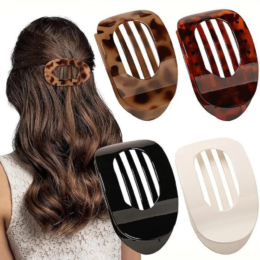 

4pcs Elegant Hair Claw Clips Matte Color Arc Shape Geometric Hairgrip Hairpin New Headwear Women Hair Accessories