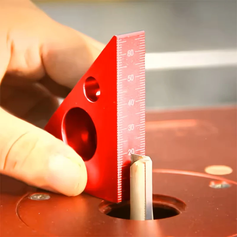 Aluminum Alloy Triangle Ruler Woodworking 45/90 Degree Right Angle Square Machinist Carpenter Measuring Marking Gauge Tool