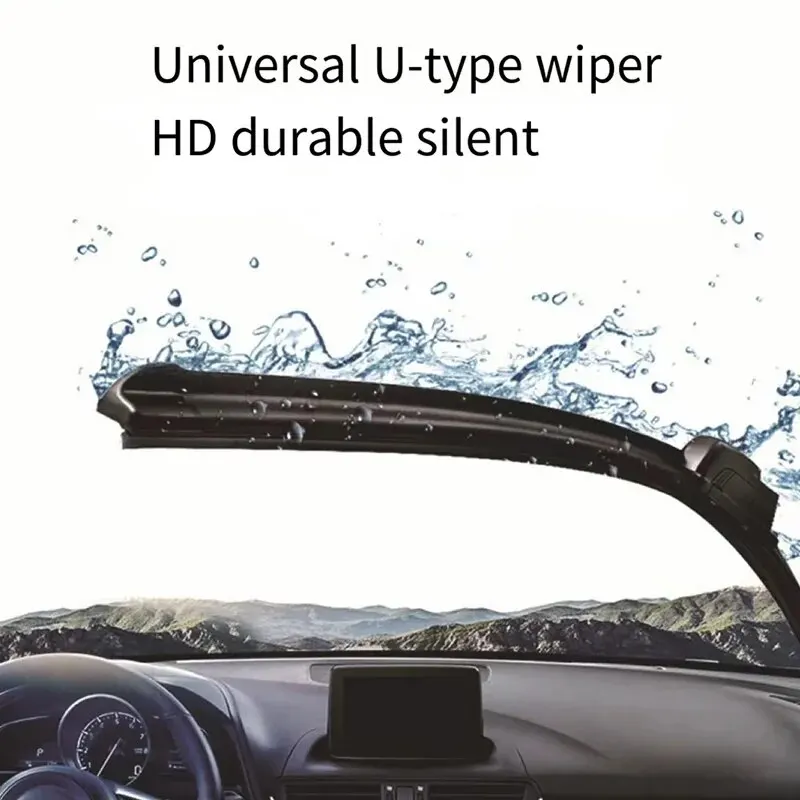 Car Wiper Blades Universal U-type Soft Rubber Boneless Wiper Durable Reduce Noise Automotive Wiper 14\