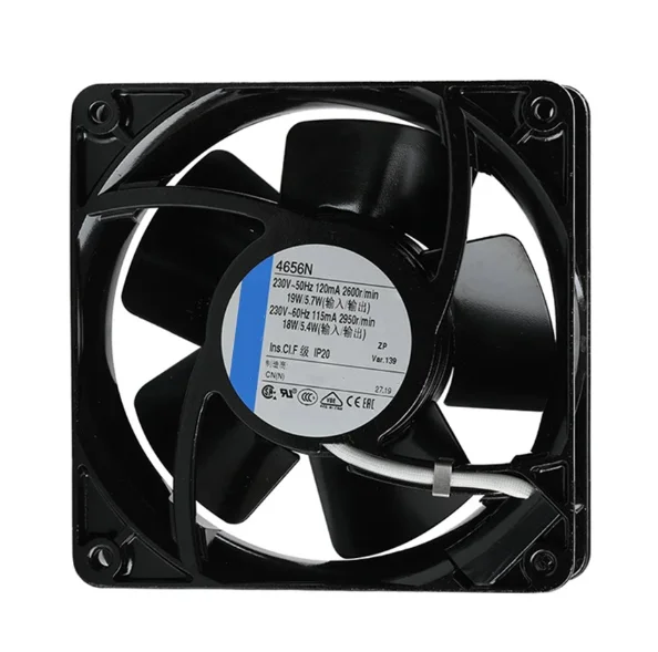 Cooling Fan 4656N 230V 0.12A 19/18W 12cm 12038 120*20*38mm 2-Pin Connector Terminals