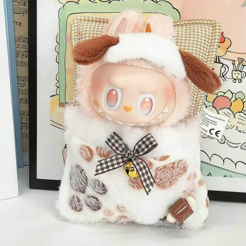 Adorable mini cama para muñecas diseñada exclusivamente para juguetes de peluche Labubu (Gensiones 1-3)