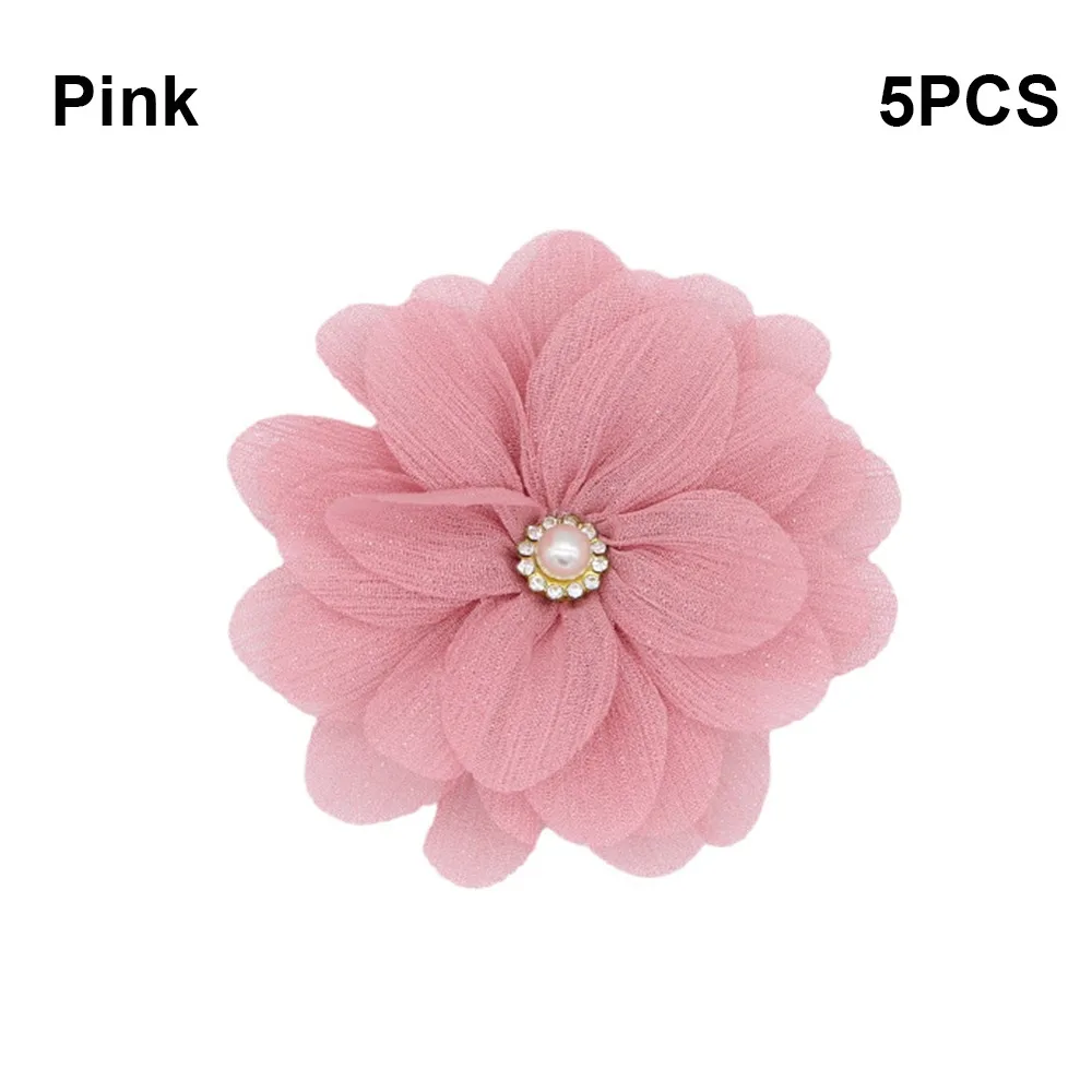 

5PCS Cute Chiffon Chiffon Flower DIY Craft Embellishment Craft Supplies Versatile DIY Decoration Accessories Hairclips