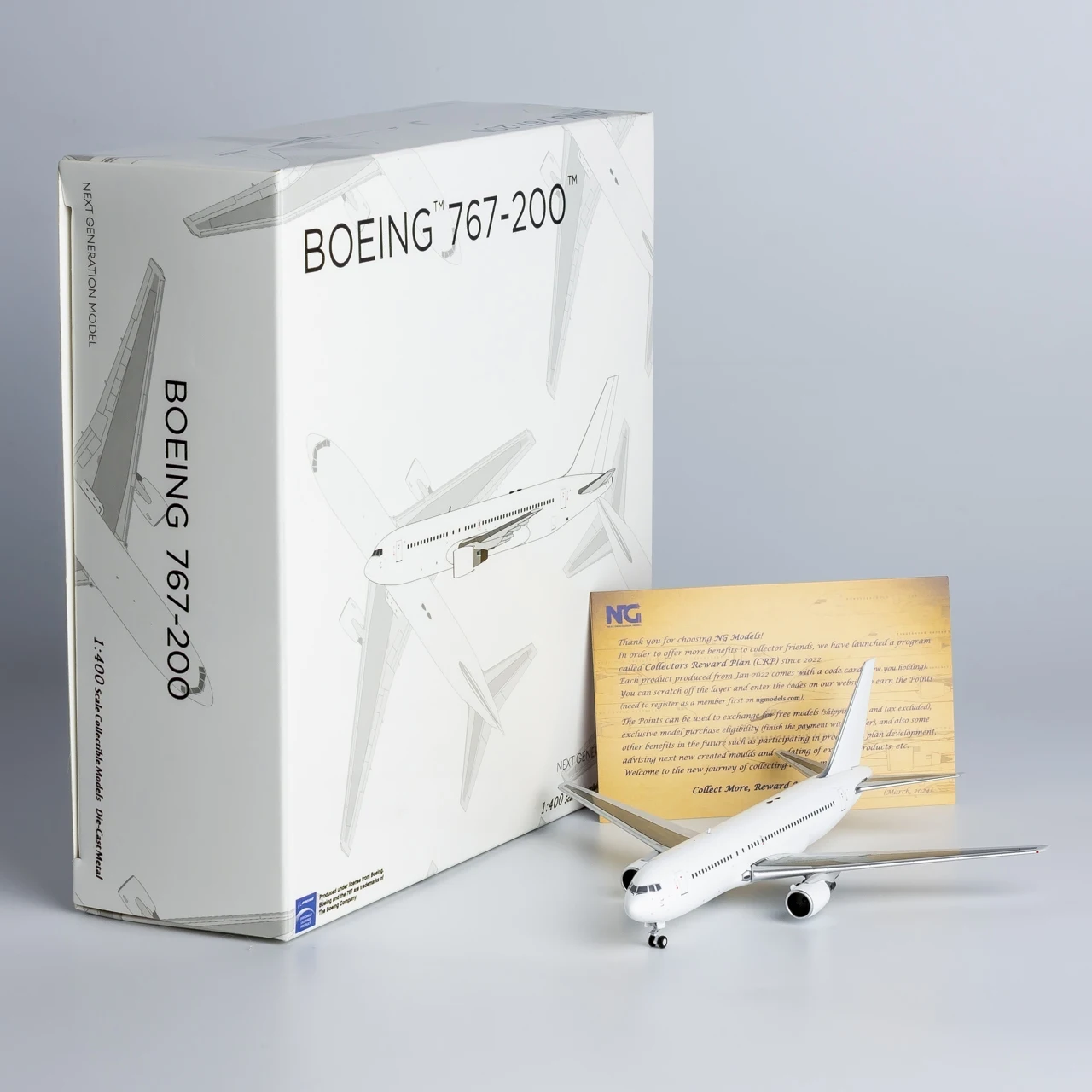 16000 Alloy Collectible Plane Gift NG Model 1:400 Boeing B767-200 CF6 engines Blank Model Diecast Aircraft Jet Model