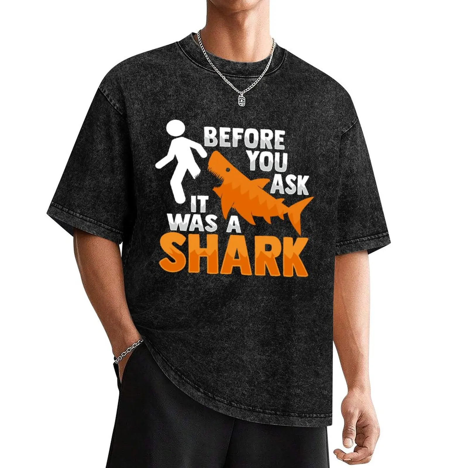 

Amputee Joke Leg Prosthetic Shark Design for a Leg T-Shirt blacks anime graphic shirts heavyweights mens clothes