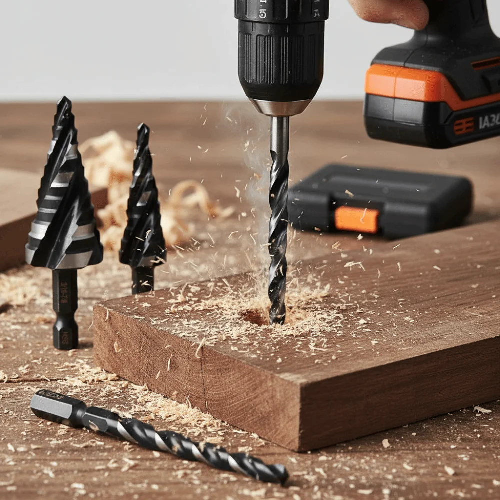 

3 Piece Set Step Drill Bit Bearing Steel Stainless Steel Four Slot Expansion Drill 5 Piece Set Four Spiral Flute