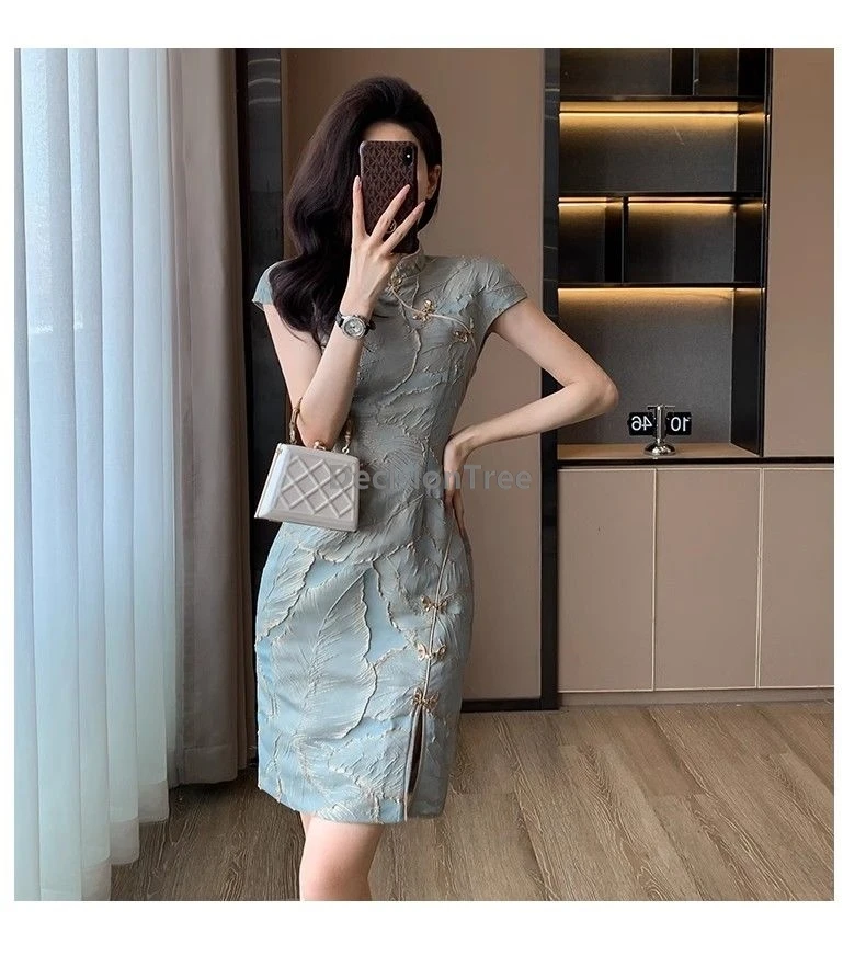 

2025 new chinese style temperament elegant qipao vintage trendy leisure daily qipao exquisite advanced sense lady party dress