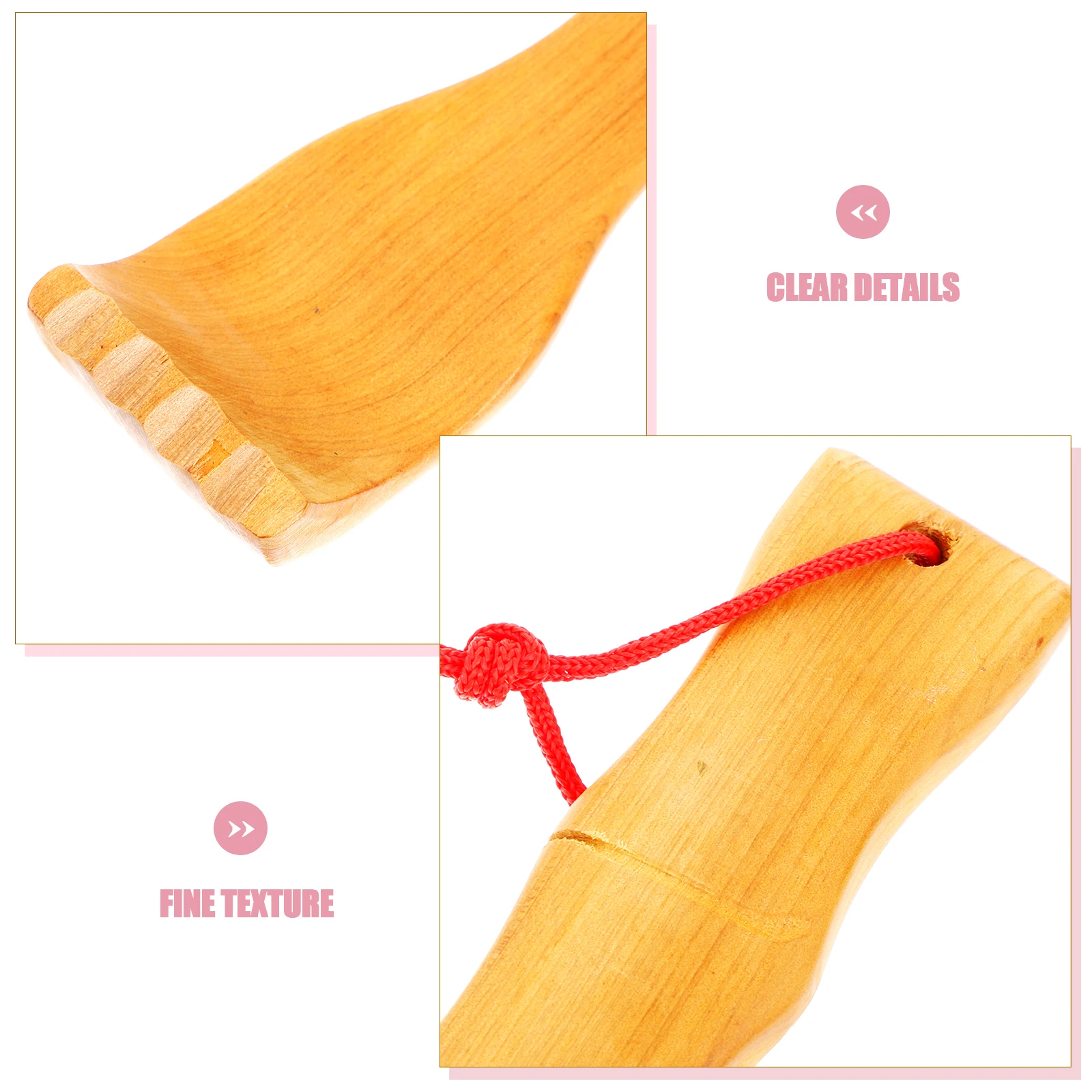 

Manual Back Scratcher Tool Durable Safe Wooden Long Handle for Men Women Instant Relief Home Use Back Scratcher